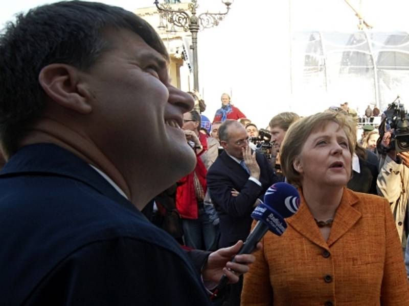 Německá kancléřka Angela Merkelová a český velvyslanec v Německu Rudolf Jindrák.