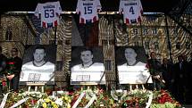 Fotografie českých hokejistů, kteří zahynuli při leteckém neštěstí u Jaroslavle
