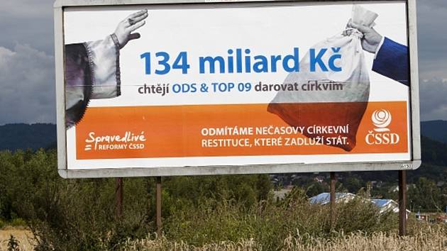 Předvolební billboard ČSSD.