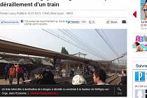 Nejméně šest mrtvých si vyžádala nehoda osobního vlaku, který dnes vykolejil u Paříže.