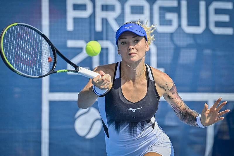 Tereza Martincová na Prague Open 2021.