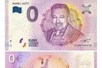 Portrét zpěváka Karla Gotta bude na pamětní eurobankovce