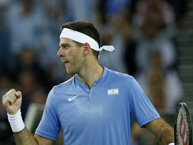 Juan Martín del Potro z Argentiny porazil ve finále Davis Cupu Marina Čiliče z Chorvatska.