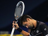 Novak Djokovič na turnaji v Basileji.
