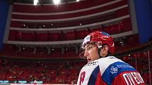 Hvězda Ruska Alexander Ovečkin na Oddset Hockey Games proti České republice.