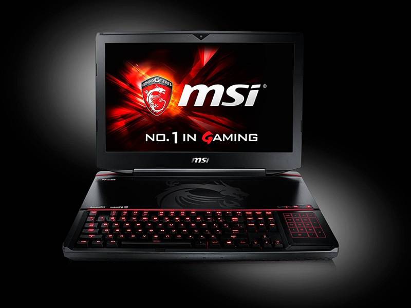 Herní notebook MSI GT80 Titan s mechanickou klávesnicí.