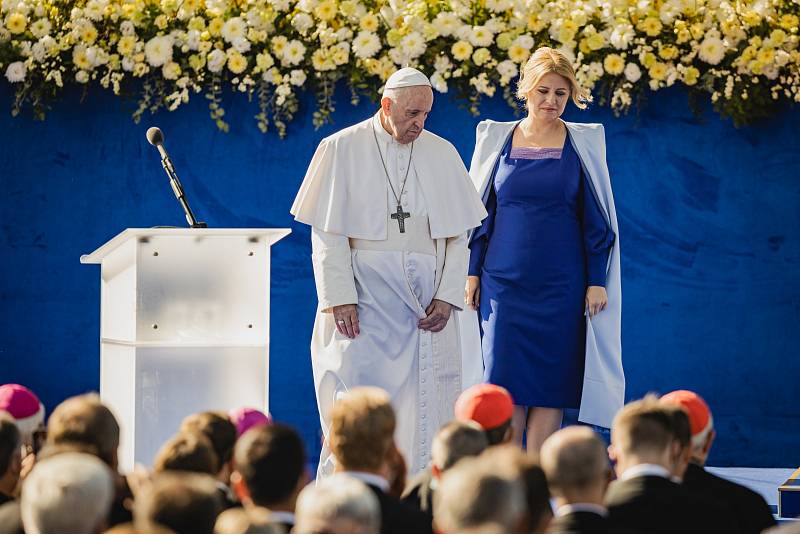 Papež František při návštěvě Slovenska
