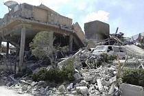 Zničené výzkumné centrum v Damašku po útoku Spojených států.