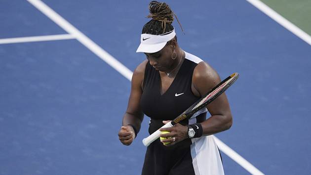 Americká tenistka Serena Williamsová po vyřazení na turnaji v Torontu.