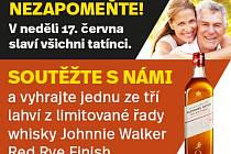 Zapojte se s námi do soutěže a vyhrajte jednu ze tří lahví z  limitované řady whisky Johnnie Walker Red Rye Finish.