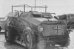 Původní kolopásový transportér SdKfz 254 z druhé světové války.