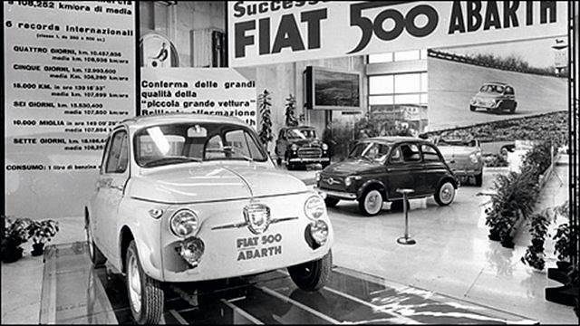 Fiat Abarth 500 na výstavě v Turíně
