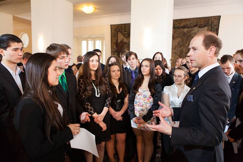 Návštěva prince Edwarda v roce 2013 v Česku.