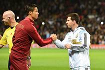 Fotbalové superhvězdy Cristino Ronaldo a Lionel Messi