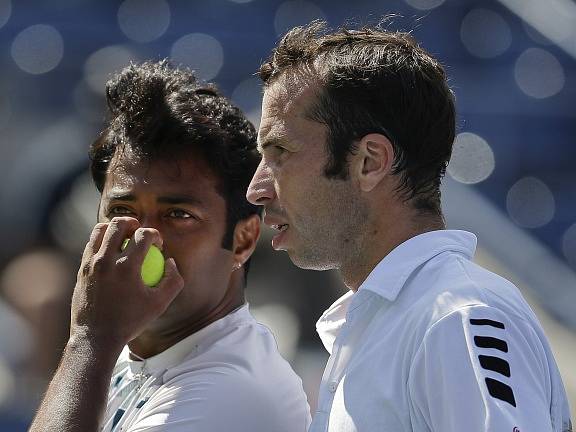 Leander Paes na snímku s Radkem Štěpánkem