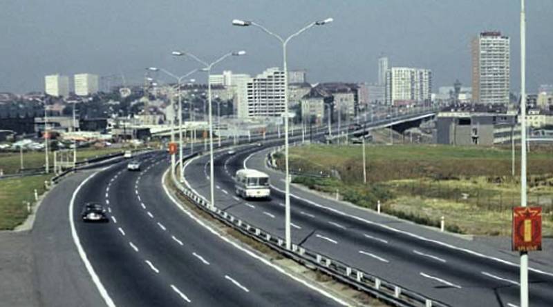 Provoz na dálnici D1 v 70. letech minulého století