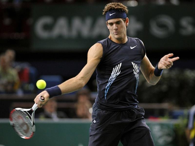 Argentinský tenista Juan Martín del Potro na turnaji Série Masters v Paříži.