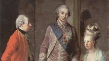 Maxmilián František, kolínský arcibiskup a münsterský biskup, ve společnosti své starší sestry Marie Antoinetta a jejího manžela, francouzského krále Ludvíka XVI.