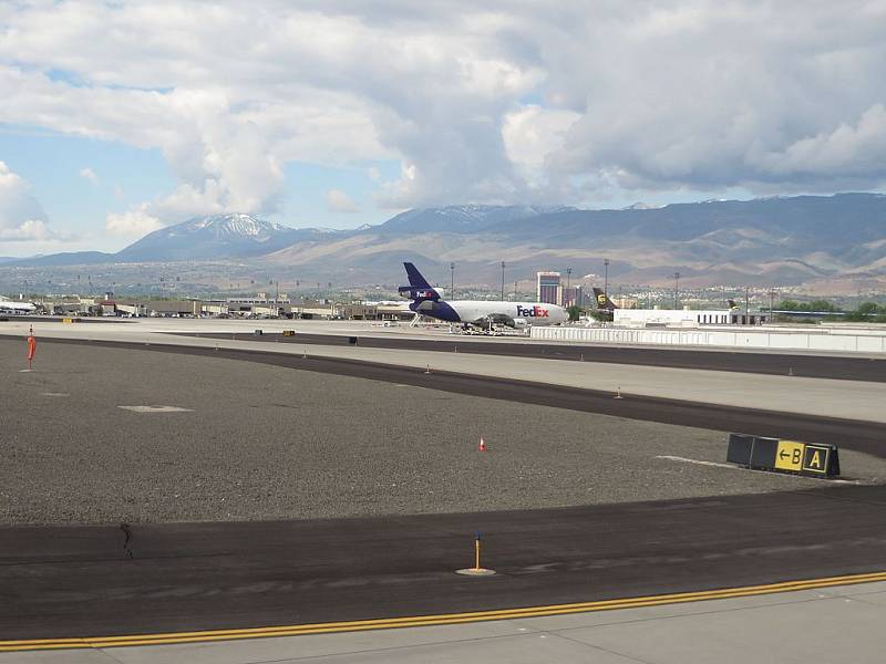 Letiště Reno/Tahoe International Airport, v jehož blízkosti došlo ke katastrofě