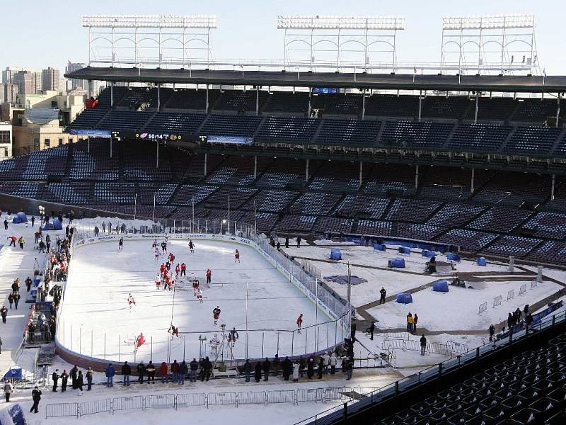 Trénink pod širým nebem absolvoval i Detroit Red Wings.