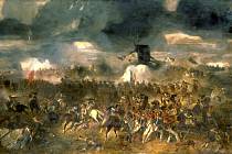 Na snímku je bitva u Waterloo z roku 1815