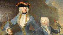 Kněžna a vévodkyně Eleonora Amálie se svým synem Josefem I. Adamem v roce 1727