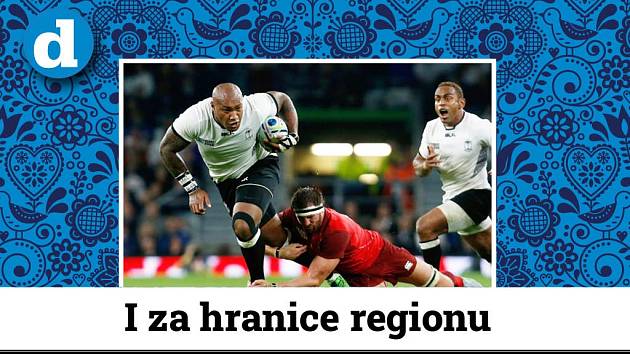 Ragbisté Anglie (v červeném) proti Fidži.