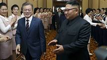 Summit Jižní a Severní Koreje. Prezident Mun Če-in a vůdce Kim Čong-un