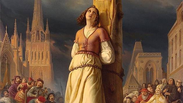 Angličané upálili Janu z Arku 30. května 1431 na náměstí v Rouenu, francouzští šlechtici se marně snažili ji vysvobodit