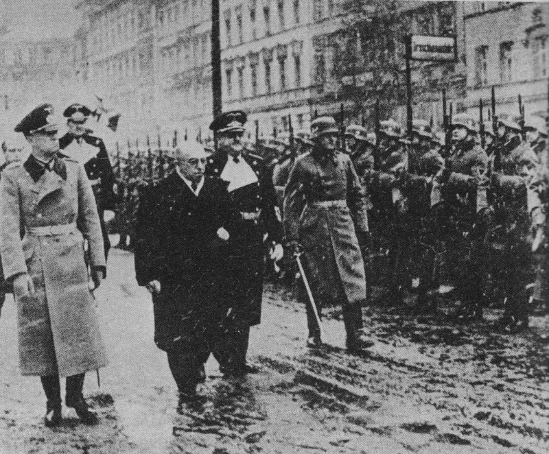 Emil Hácha v Berlíně 15. března 1939