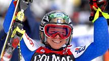 Italka Denise Karbonová je novou držitelkou křišťálového glóbusu za obří slalom.