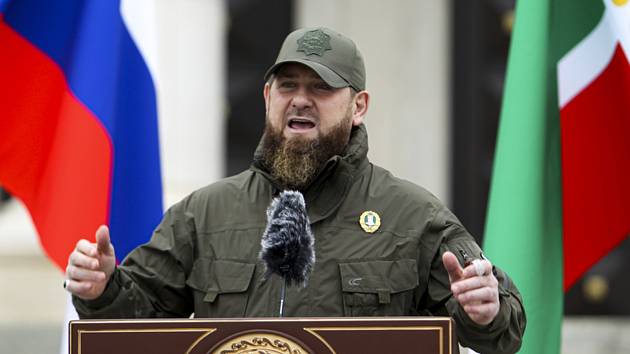 Čečenský vůdce  Ramzan Kadyrov na snímku z 25. února 2022.