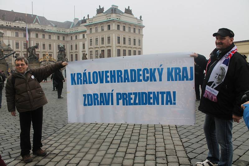 Inaugurace Miloše Zemana. Pražský hrad 8. března 2013