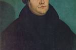 Martin Luther na obraze Lucase Cranacha I. z roku 1529. Obraz se nachází v kostele Sv. Anny v Augsburgu