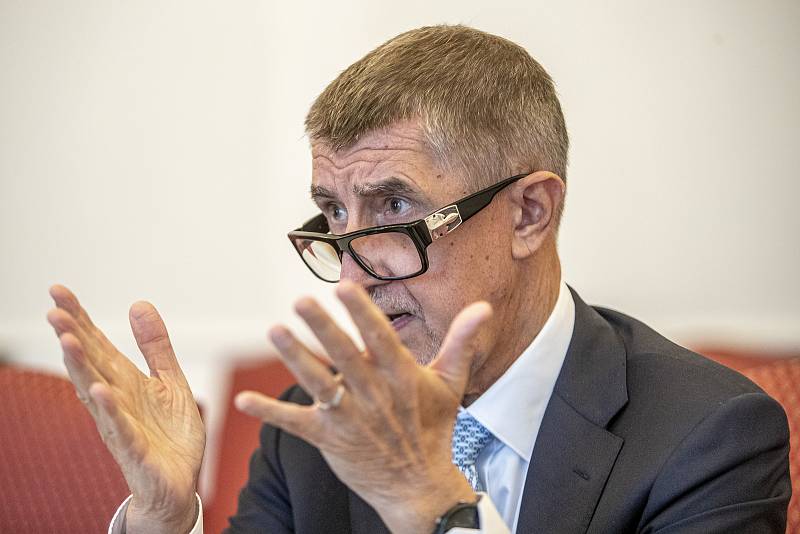 Premiér Andrej Babiš poskytl 16. června 2020 rozhovor Deníku