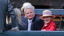 Královna Margrethe II. a bývalý německý prezident Joachim Gauck.