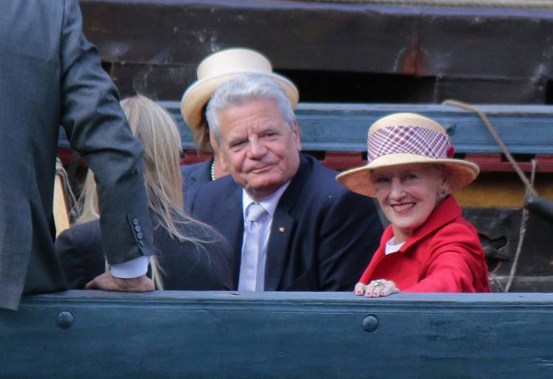 Královna Margrethe II. a bývalý německý prezident Joachim Gauck.