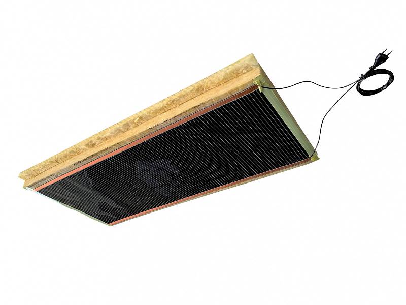 Novinkou  ve vytápění jsou  stropní panely, zde například topné moduly stropního vytápění  Fenix Ecofilm MH.