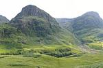 Údolí Glencoe na západní straně Skotské vysočiny