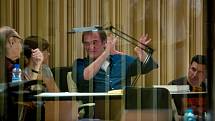Ennio Morricone a Quentin Tarantino ve studiu.