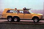Windhawk 6x6 (1979). Šestikolová verze původního luxusního SUV Windhound, kterou si vyžádal pro potřeby lovu zvěře tehdejší král Saúdské Arábie. Sedačky jsou vysunovací do úrovně stahovací střechy, aby mohl panovník lovit pohodlně za jízdy.