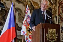 Prezident Miloš Zeman na tiskové konferenci 23. srpna v Praze oznámil termín předčasných voleb.