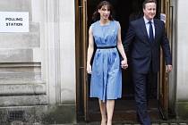 David Cameron se svou ženou