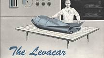 Vícemístná představa létajícího vozu Ford Levacar Mach I.