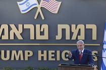 Benjamin Netanjahu na okupovaných Golanských výšinách otevřel novou židovskou osadu, pojmenovanou po Donaldu Trumpovi