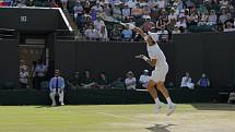 Tomáš Berdych porazil Dominika Thiema z Rakouska a je ve čtvrtfinále Wimbledonu