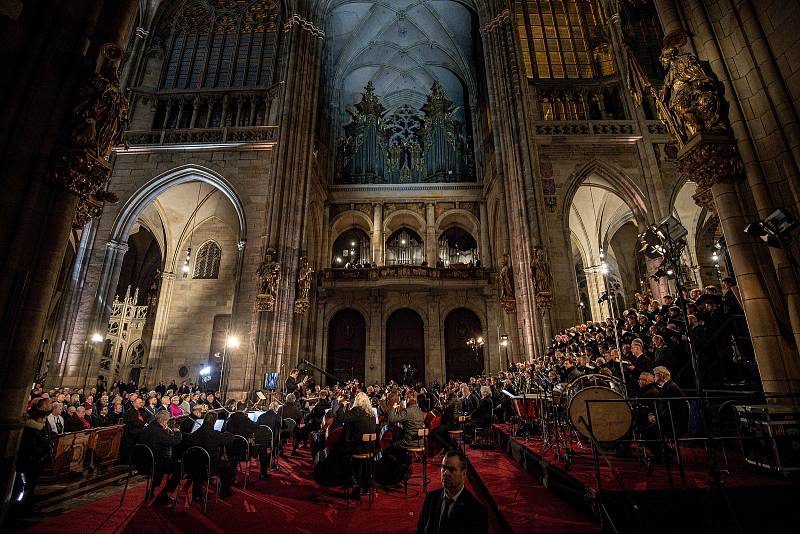 Koncert České filharmonie a Pražského filharmonického sboru k inauguraci prezidenta Petra Pavla, 9. března 2023, kaple sv. Václava, katedrála sv. Víta, Praha