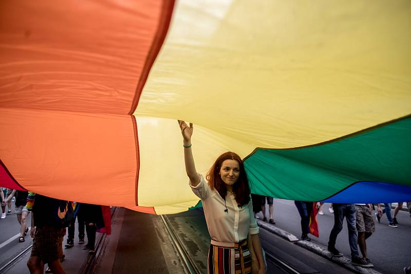 Pochod Prague Pride prošel 11. srpna centrem Prahy.