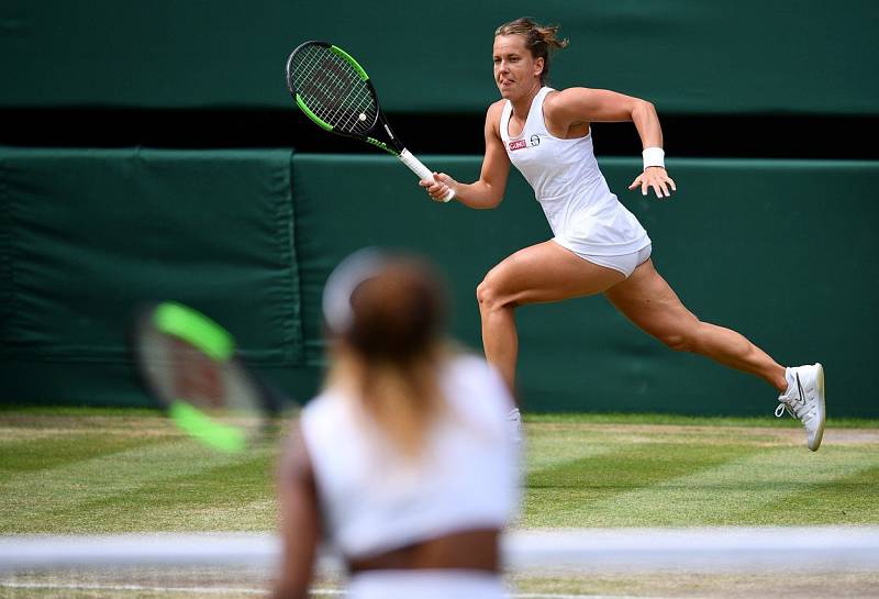 Česká tenistka Barbora Strýcová na Wimbledonu. Ilustrační snímek