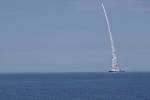 Ruské ministerstvo obrany zveřejnilo záběr lodi, která 10. října 2022 odpálila rakety na Ukrajinské území